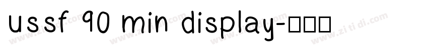 USSF 90 Min Display字体转换